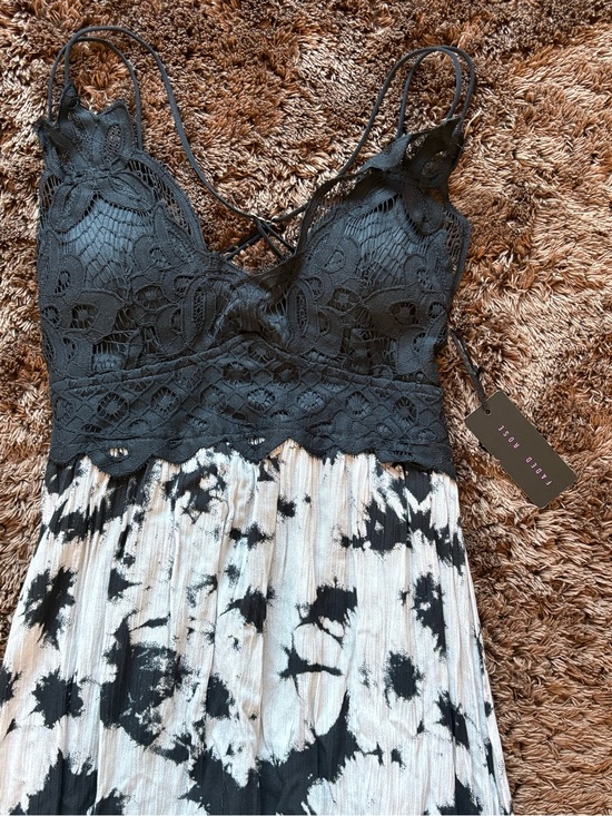 Faded Rose Dresses & Skirts - NWT Black Lace Bodice Tie-Dye Maxi Dress